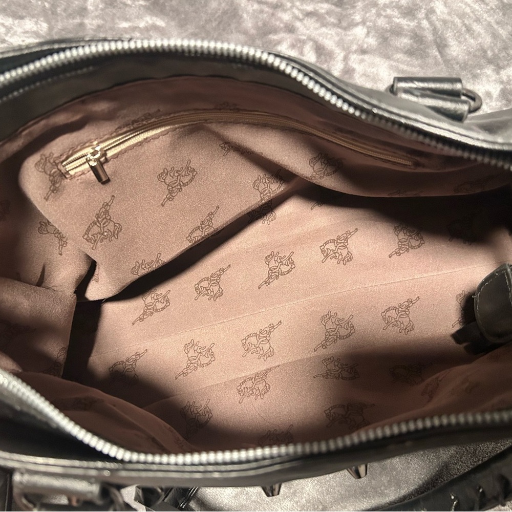 Classic Black City Moto Style Bag – Vegan Leather, Edgy & Practical - Picture 8 of 8